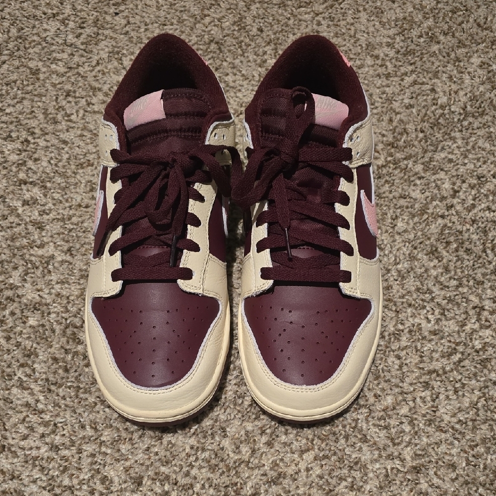 Nike Burgundy and Cream Sneakers